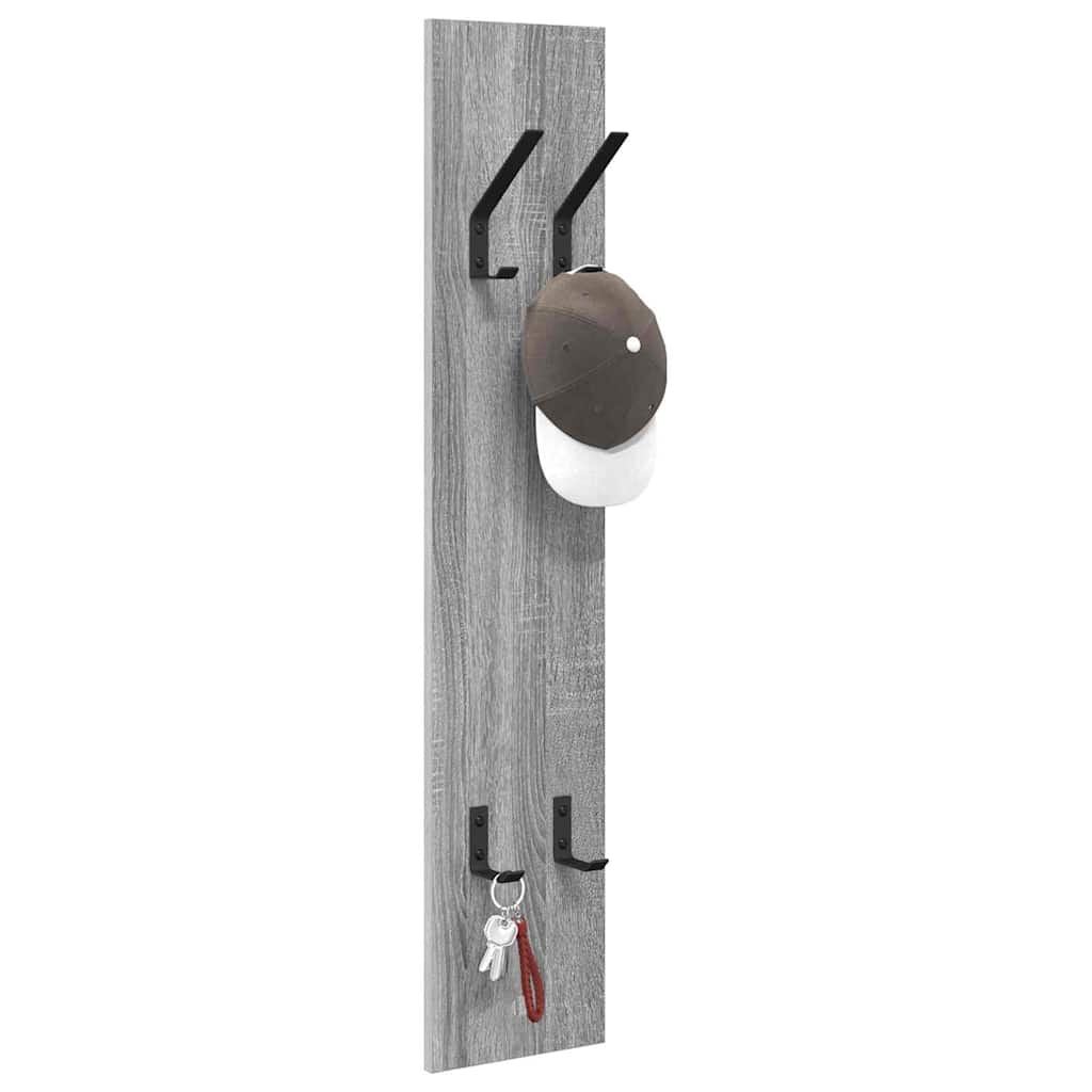 Wall-Mounted Coat Rack Grey Sonoma 20 x 1.5 x 100 cm