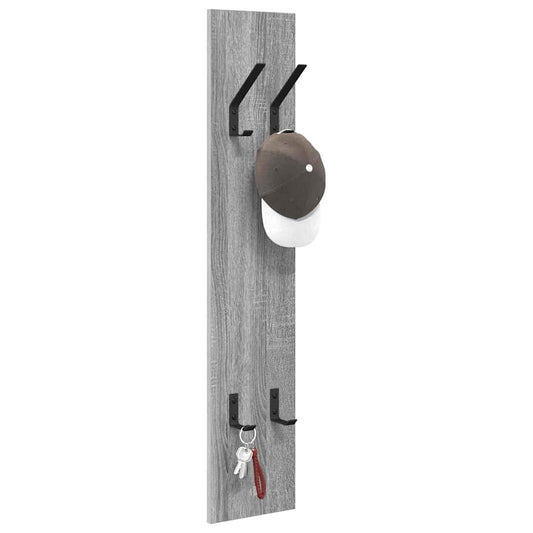 Wall-Mounted Coat Rack Grey Sonoma 20 x 1.5 x 100 cm