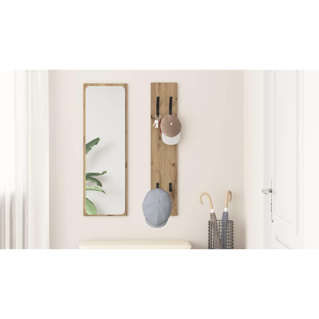 Wall-Mounted Coat Rack Artisan Oak 20 x 1.5 x 100 cm
