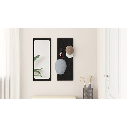 Wall-Mounted Coat Rack Wall-mounted Black Oak 30 x 1.5 x 80 cm