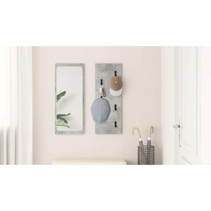 Wall-Mounted Coat Rack Concrete Grey 30 x 1.5 x 80 cm