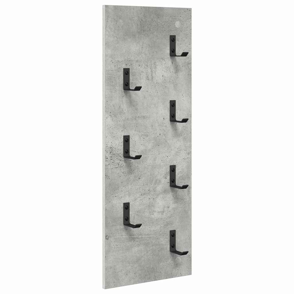 Wall-Mounted Coat Rack Wall-Mounted Concrete Grey