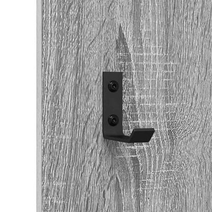 Wall-Mounted Coat Rack Grey Sonoma 30 x 1.5 x 80 cm