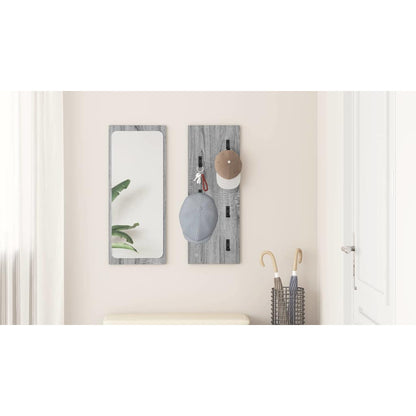 Wall-Mounted Coat Rack Grey Sonoma 30 x 1.5 x 80 cm