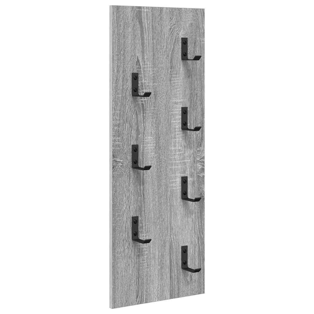 Wall-Mounted Coat Rack Grey Sonoma 30 x 1.5 x 80 cm