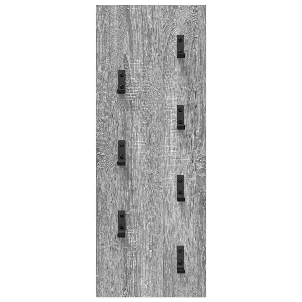 Wall-Mounted Coat Rack Grey Sonoma 30 x 1.5 x 80 cm