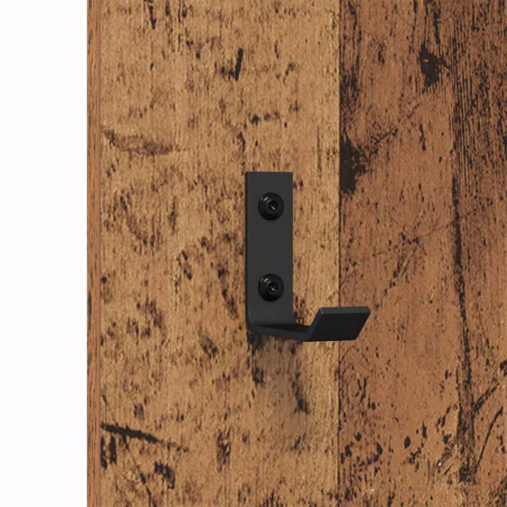 Wall-Mounted Coat Rack Wall-mounted Old Wood 30 x 1.5 x 80 cm