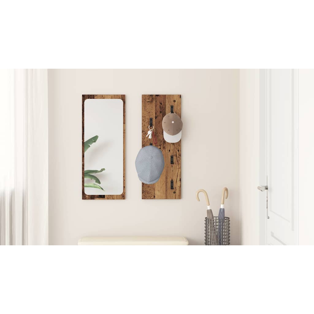 Wall-Mounted Coat Rack Wall-mounted Old Wood 30 x 1.5 x 80 cm