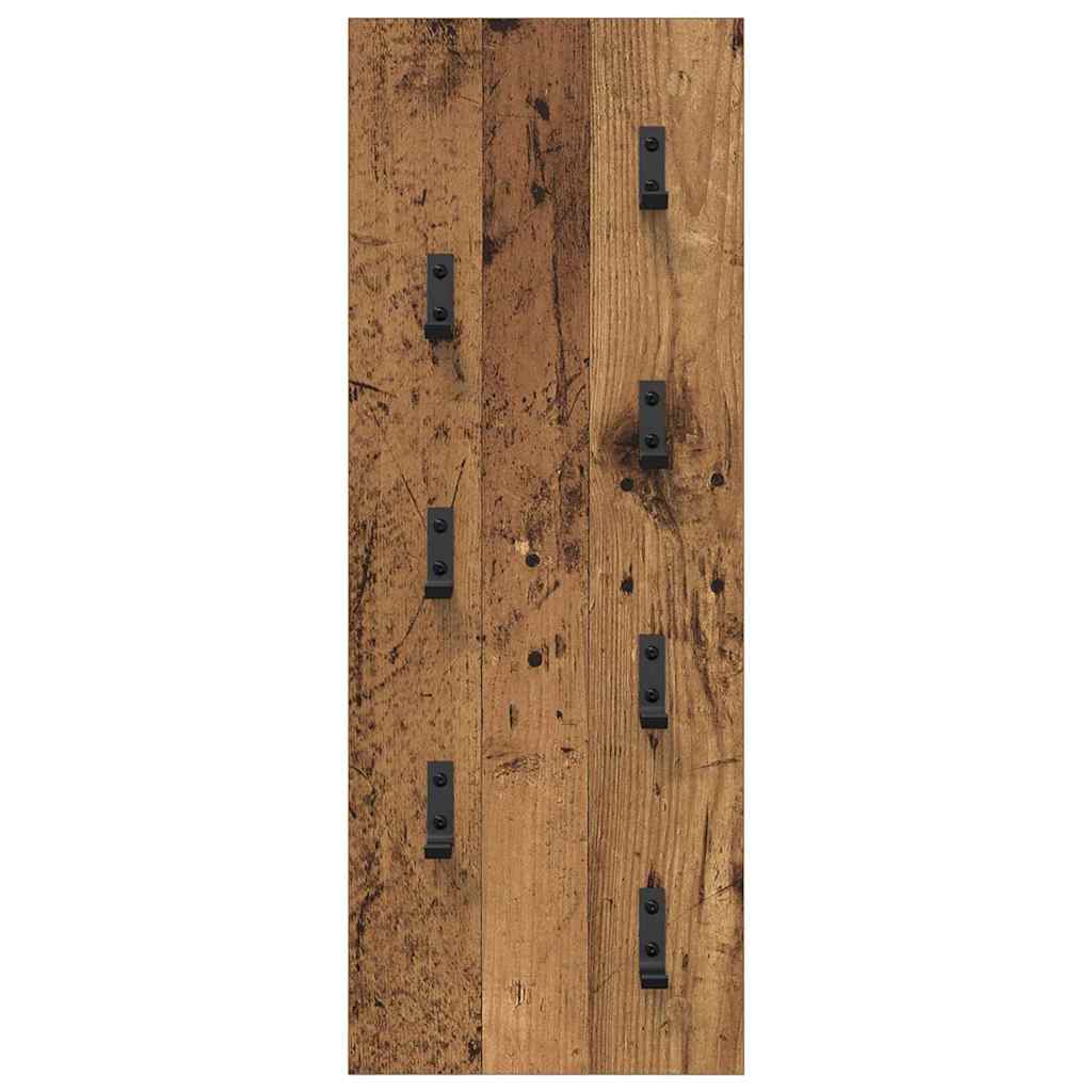 Wall-Mounted Coat Rack Wall-mounted Old Wood 30 x 1.5 x 80 cm