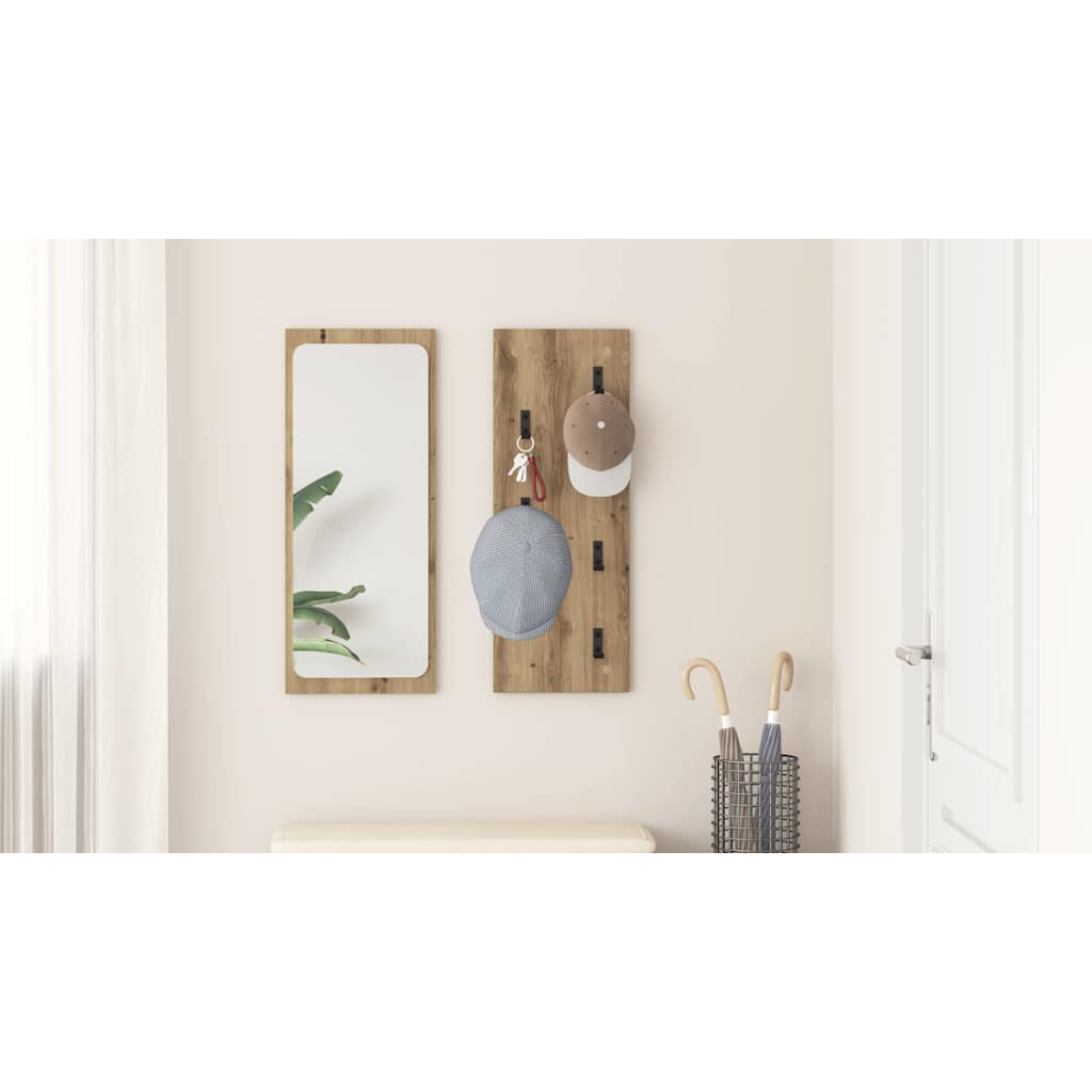 Wall-Mounted Coat Rack Artisan Oak 30 x 1.5 x 80 cm