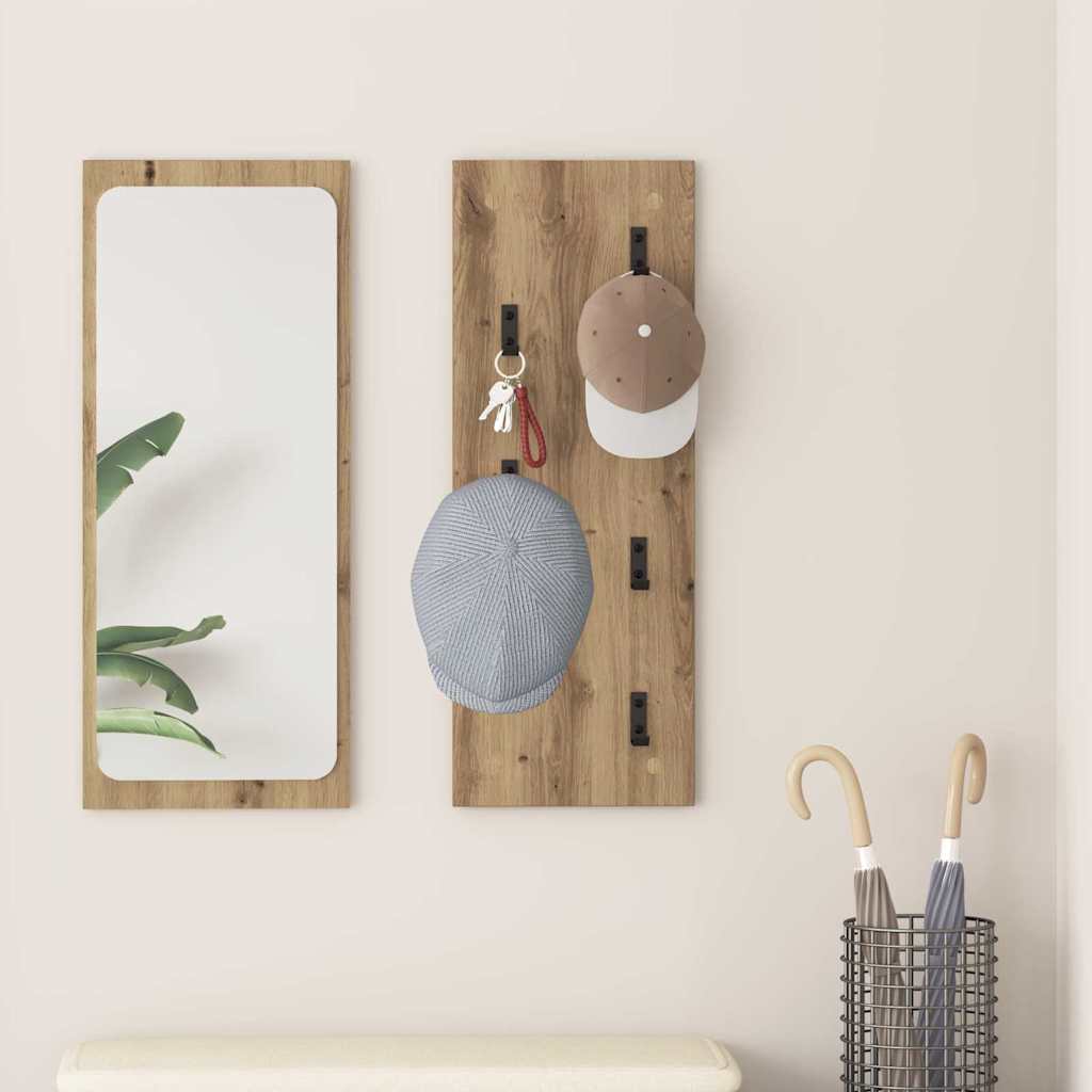 Wall-Mounted Coat Rack Artisan Oak 30 x 1.5 x 80 cm