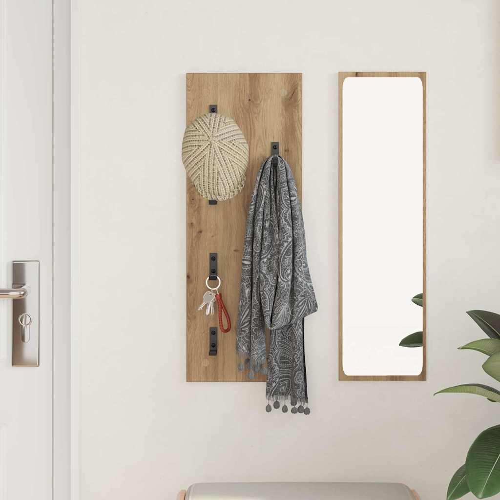 Wall-Mounted Coat Rack Artisan Oak 30 x 1.5 x 80 cm