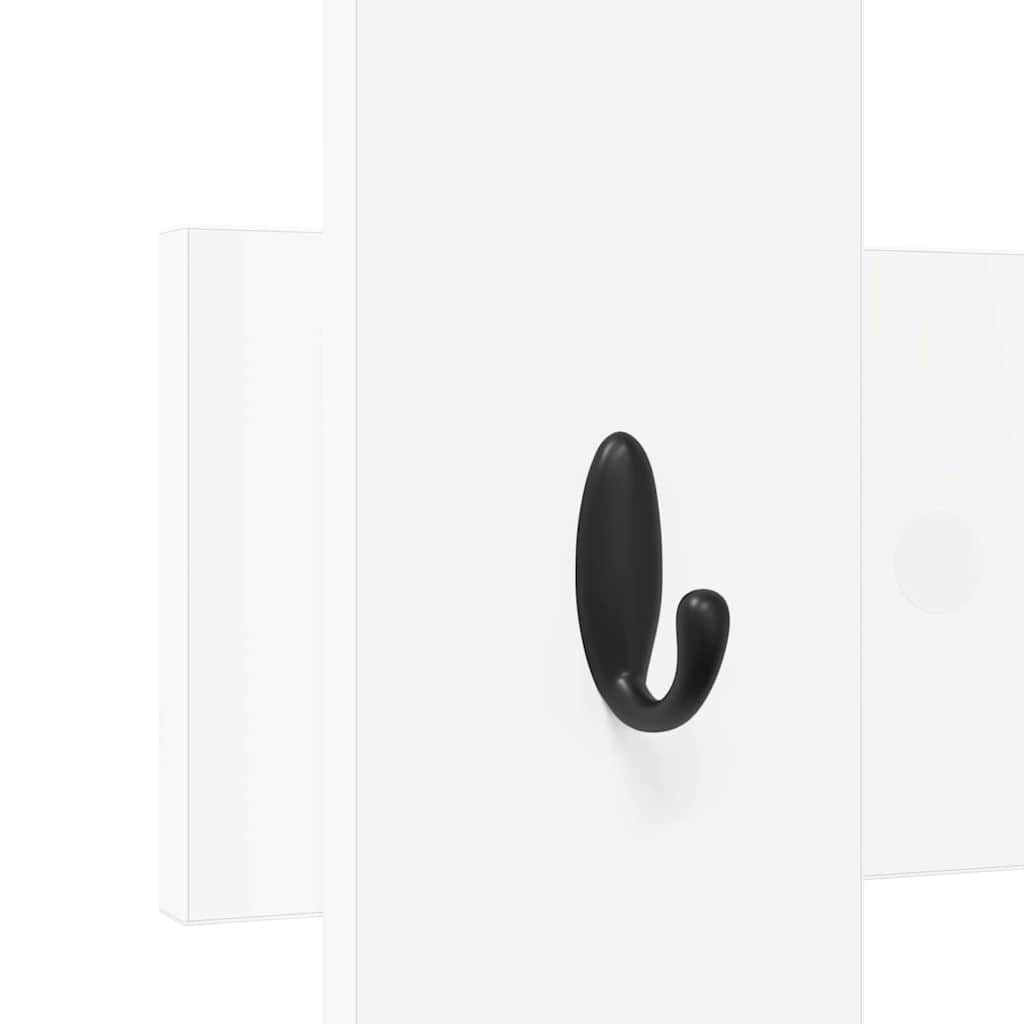 Wall-Mounted Coat Rack Wall-Mounted White 60 x 3 x 82 cm