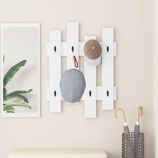 Wall-Mounted Coat Rack Wall-Mounted White 60 x 3 x 82 cm