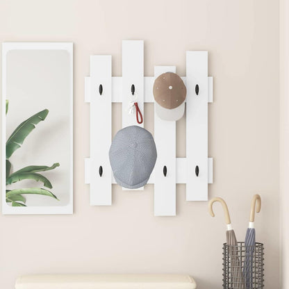 Wall-Mounted Coat Rack Wall-Mounted White 60 x 3 x 82 cm