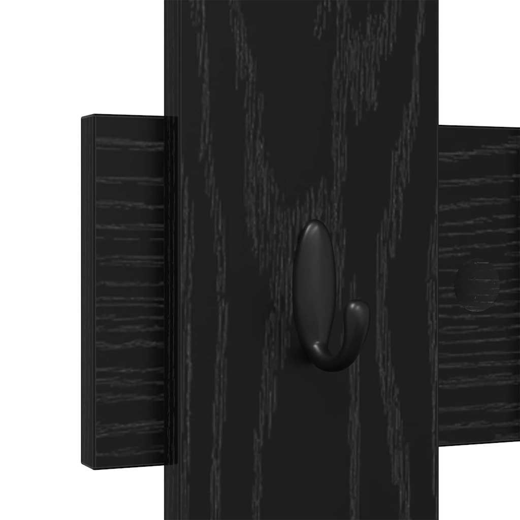 Wall-Mounted Coat Rack Wall-Mounted Black Oak 60 x 3 x 82 cm