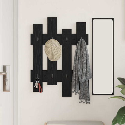 Wall-Mounted Coat Rack Wall-Mounted Black Oak 60 x 3 x 82 cm