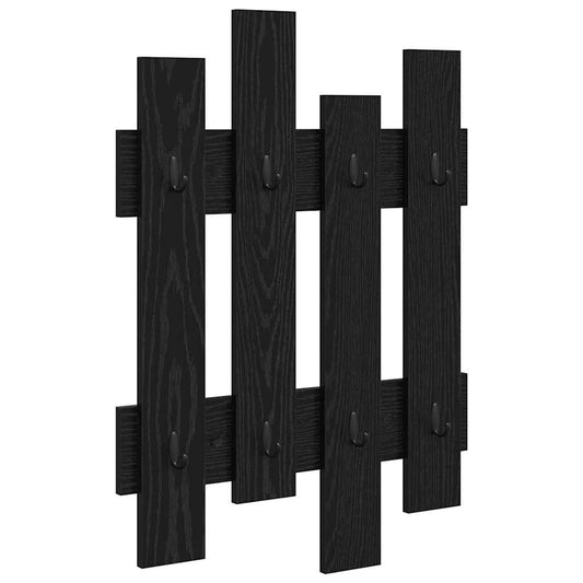 Wall-Mounted Coat Rack Wall-Mounted Black Oak 60 x 3 x 82 cm