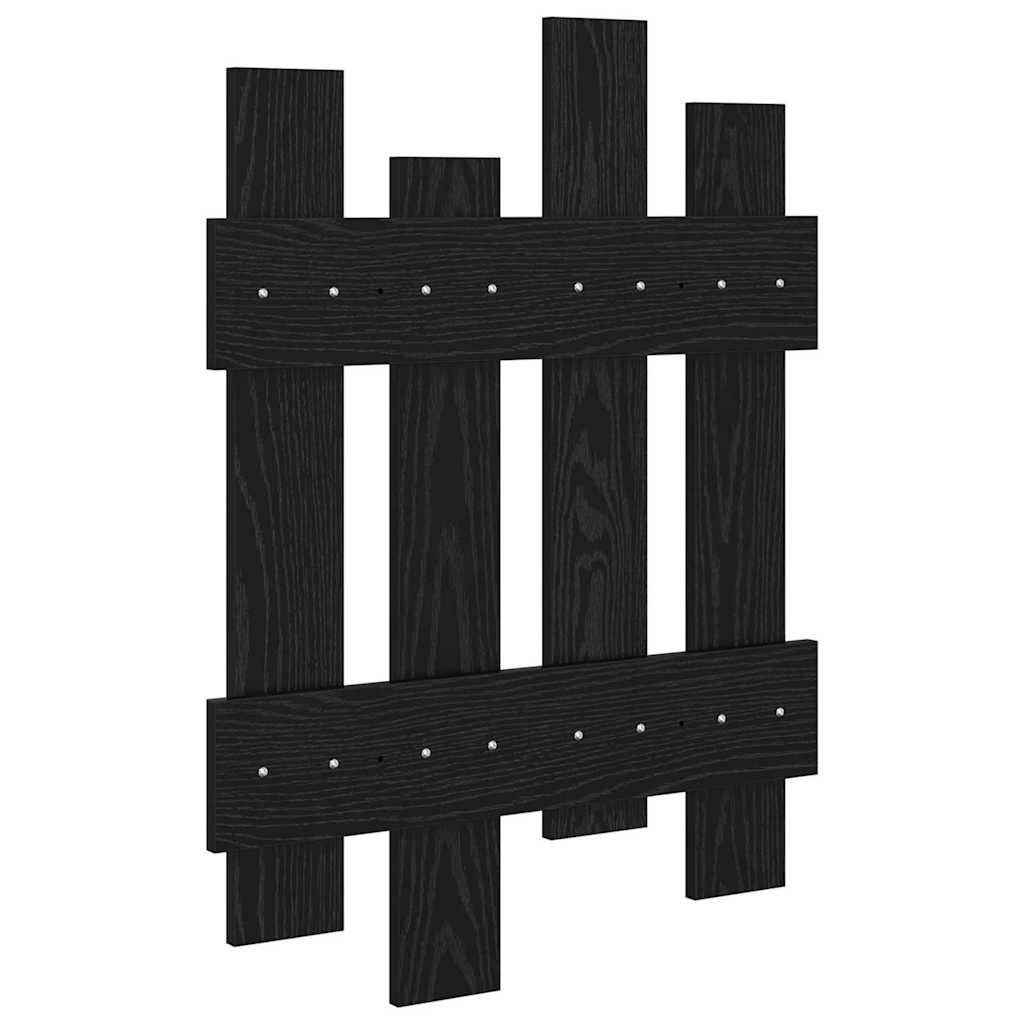 Wall-Mounted Coat Rack Wall-Mounted Black Oak 60 x 3 x 82 cm