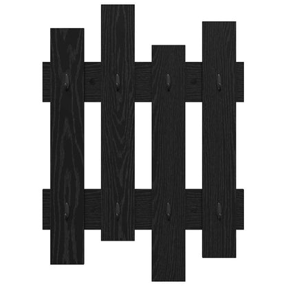 Wall-Mounted Coat Rack Wall-Mounted Black Oak 60 x 3 x 82 cm