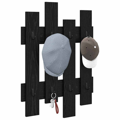 Wall-Mounted Coat Rack Wall-Mounted Black Oak 60 x 3 x 82 cm