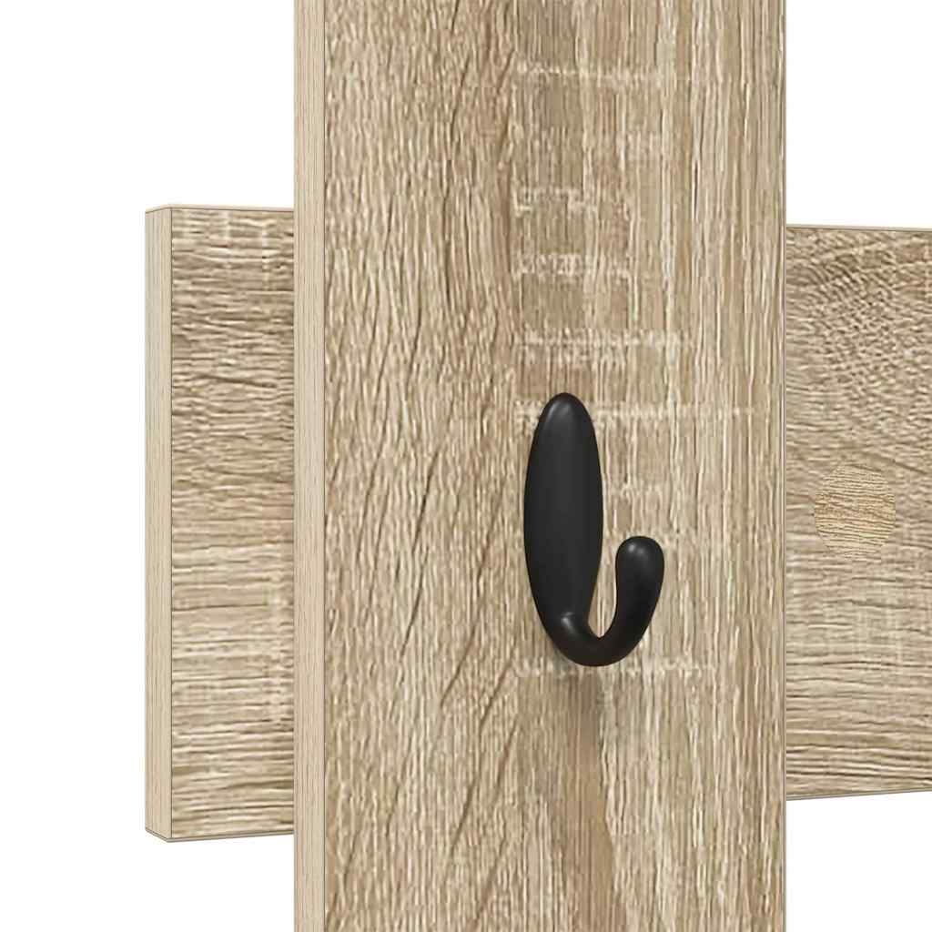 Wall-Mounted Coat Rack Wall-Mounted Sonoma Oak 60 x 3 x 82 cm