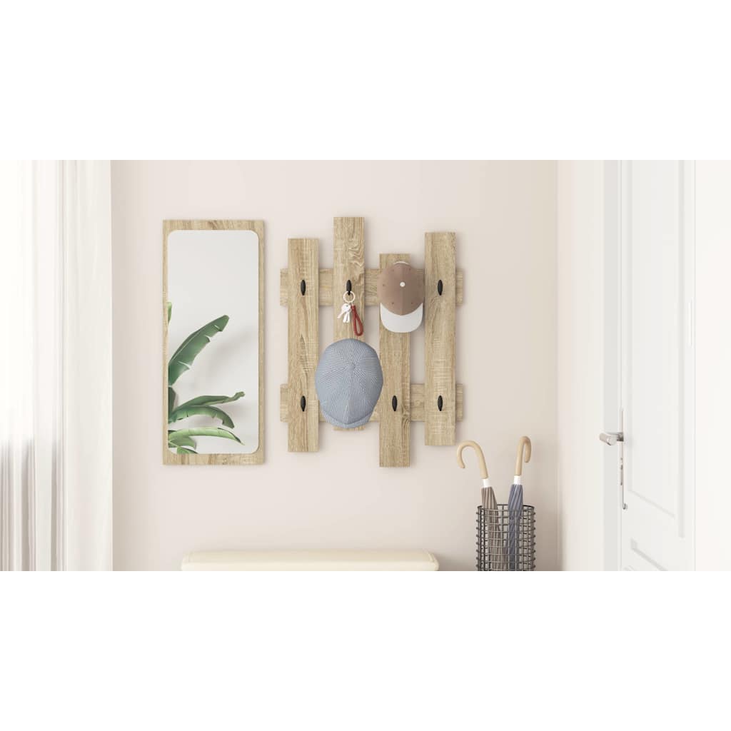 Wall-Mounted Coat Rack Wall-mounted Sonoma Oak 60 x 3 x 82 cm