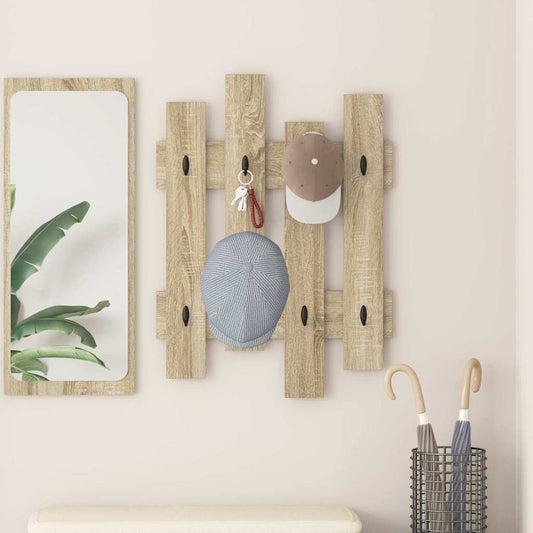 Wall-Mounted Coat Rack Wall-Mounted Sonoma Oak 60 x 3 x 82 cm