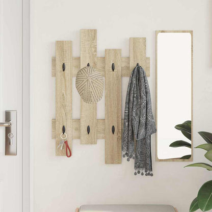 Wall-Mounted Coat Rack Wall-Mounted Sonoma Oak 60 x 3 x 82 cm