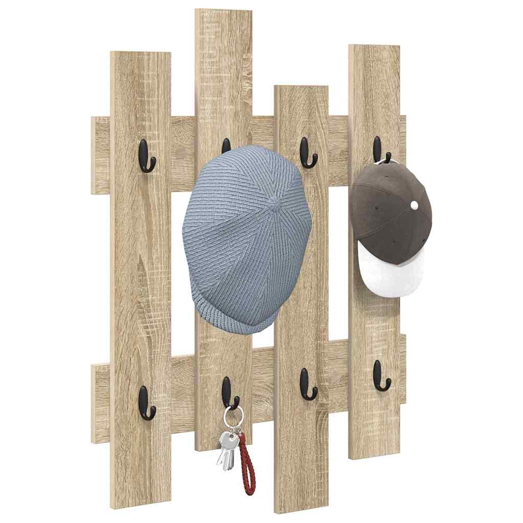 Wall-Mounted Coat Rack Wall-Mounted Sonoma Oak 60 x 3 x 82 cm