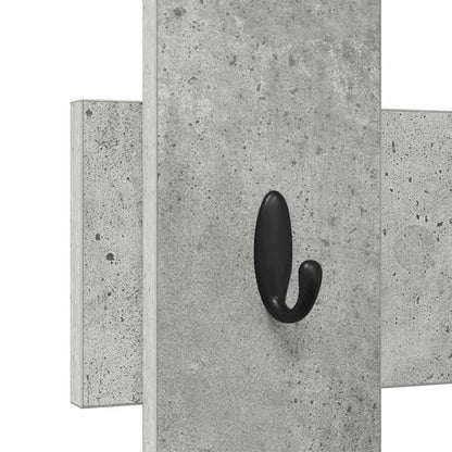 Wall-Mounted Coat Rack Wall-Mounted Concrete Grey