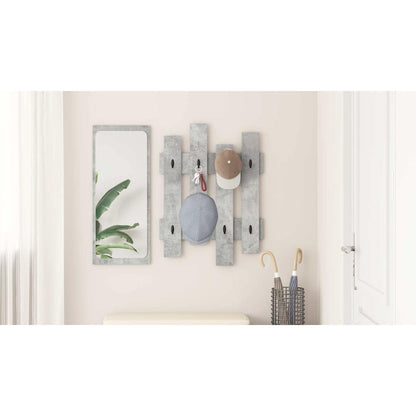 Wall-Mounted Coat Rack Concrete Grey 60 x 3 x 82 cm