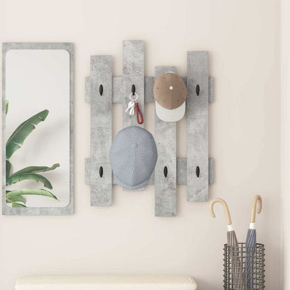 Wall-Mounted Coat Rack Wall-Mounted Concrete Grey