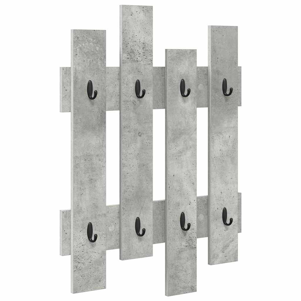 Wall-Mounted Coat Rack Wall-Mounted Concrete Grey