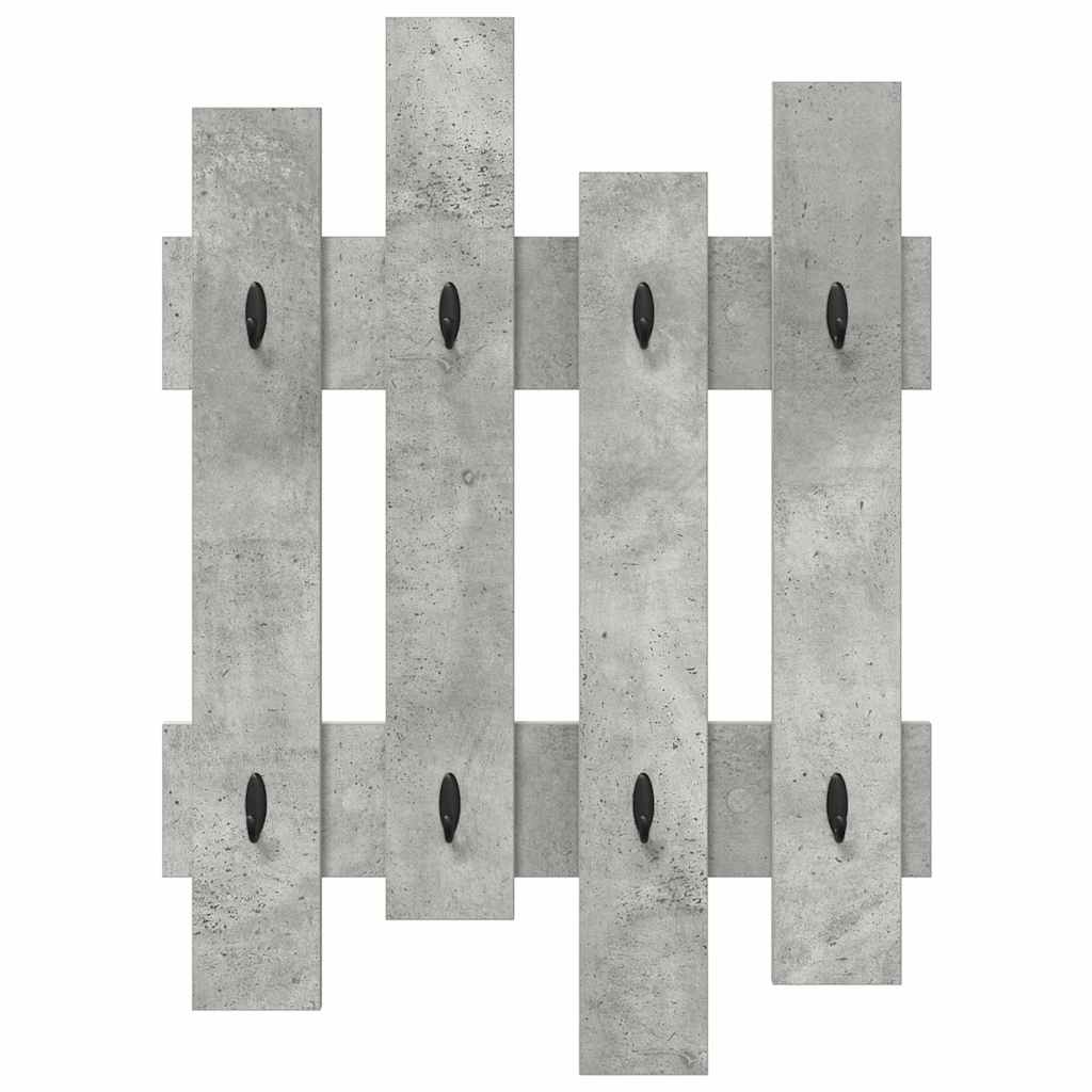 Wall-Mounted Coat Rack Wall-Mounted Concrete Grey