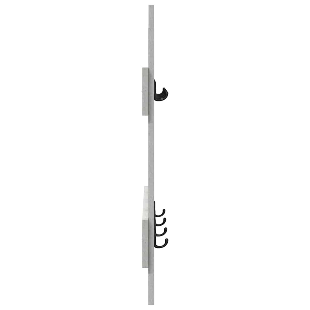 Wall-Mounted Coat Rack Wall-Mounted Concrete Grey