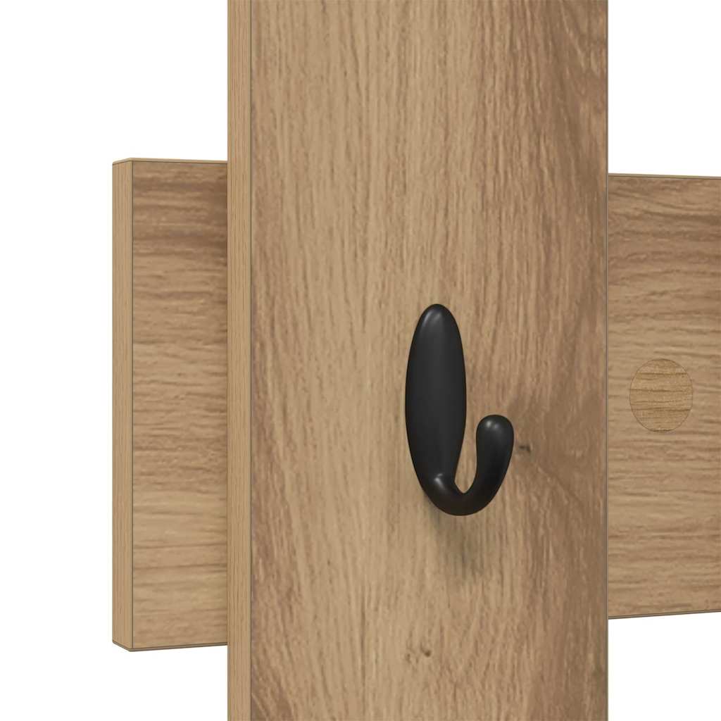 Wall-Mounted Coat Rack Wall-mounted Artisan Oak 60 x 3 x 82 cm