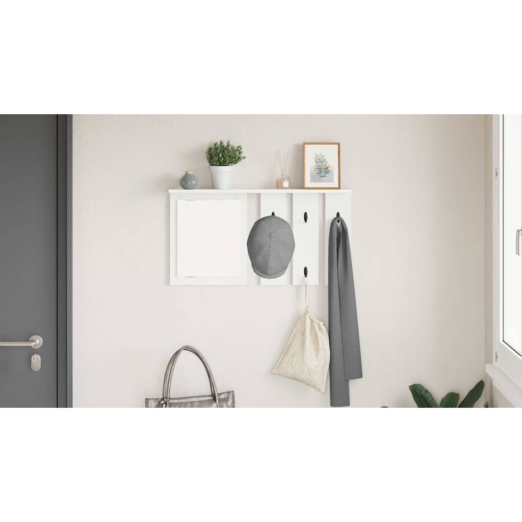 Wall-Mounted Coat Rack White 85 x 10 x 45 cm Engineered wood