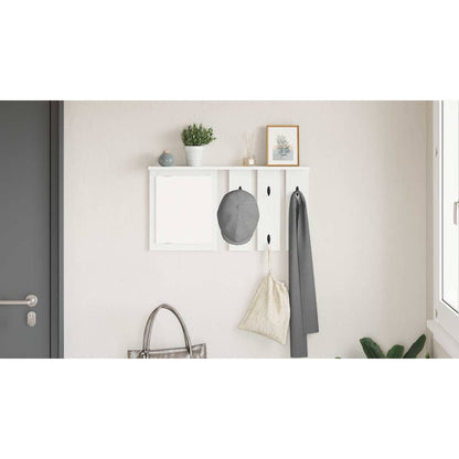 Wall-Mounted Coat Rack White 85 x 10 x 45 cm Engineered wood