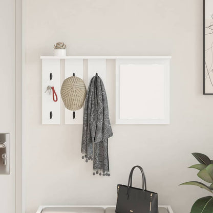 Wall-Mounted Coat Rack White 85 x 10 x 45 cm Engineered wood
