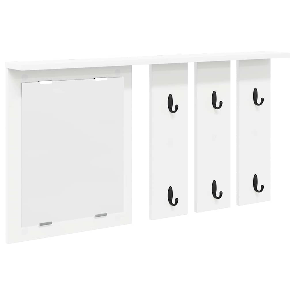 Wall-Mounted Coat Rack White 85 x 10 x 45 cm Engineered wood