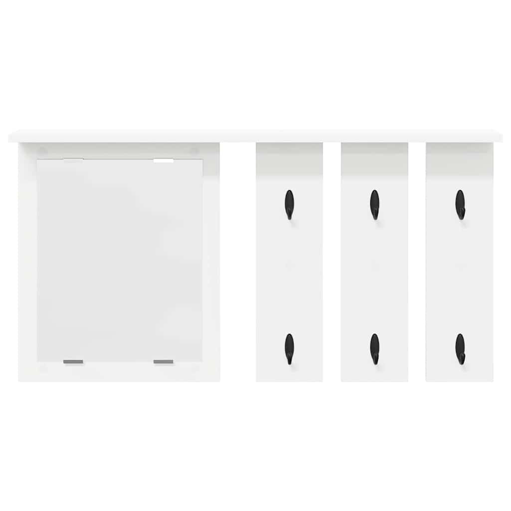 Wall-Mounted Coat Rack White 85 x 10 x 45 cm Engineered wood