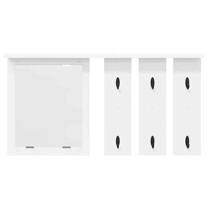 Wall-Mounted Coat Rack White 85 x 10 x 45 cm Engineered wood