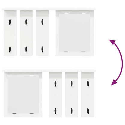Wall-Mounted Coat Rack White 85 x 10 x 45 cm Engineered wood