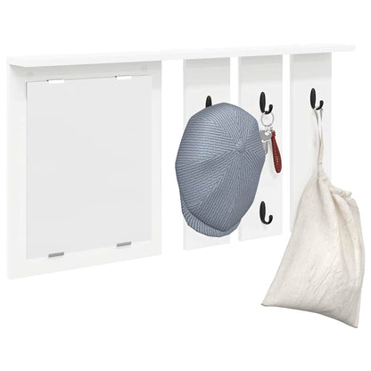 Wall-Mounted Coat Rack White 85 x 10 x 45 cm Engineered wood