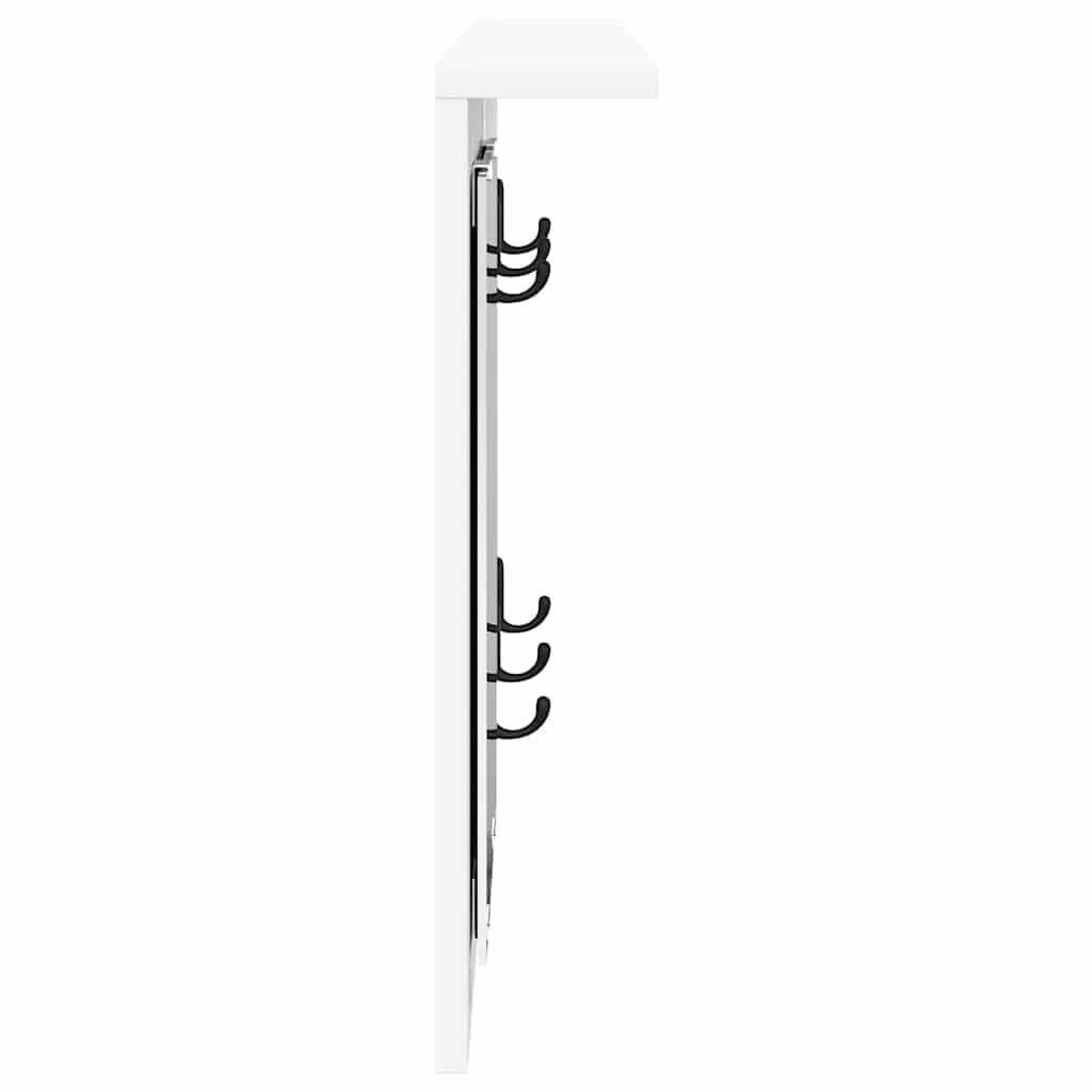 Wall-Mounted Coat Rack White 85 x 10 x 45 cm Engineered wood