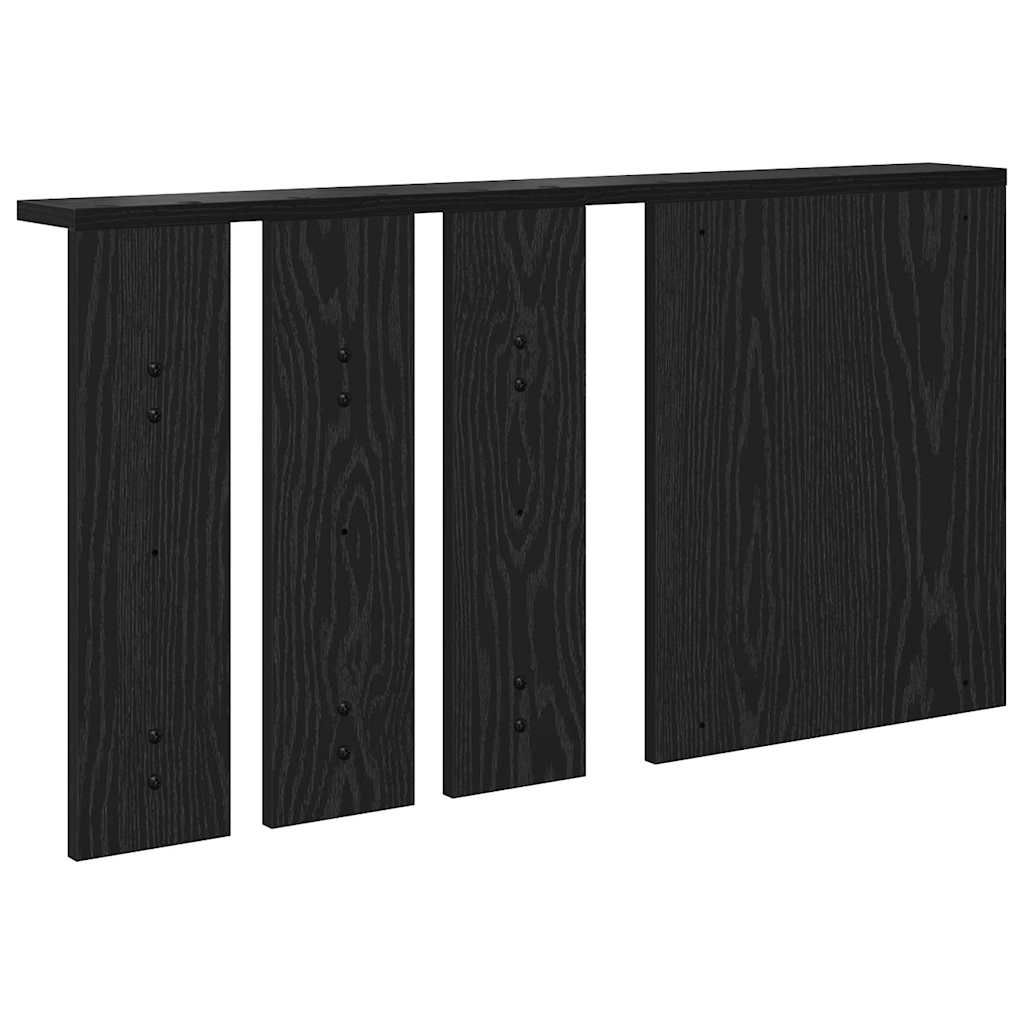 Wall-Mounted Coat Rack with Shelf Black oak 85 x 10 x 45 cm
