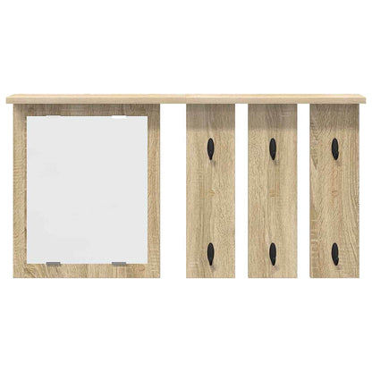Wall-Mounted Coat Rack with Shelf Sonoma oak 85 x 10 x 45 cm
