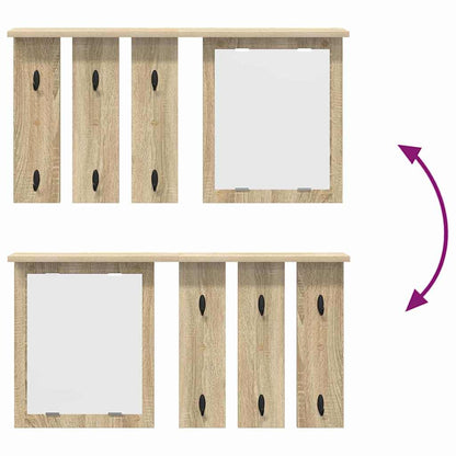 Wall-Mounted Coat Rack with Shelf Sonoma oak 85 x 10 x 45 cm