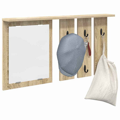 Wall-Mounted Coat Rack with Shelf Sonoma oak 85 x 10 x 45 cm